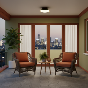 Paulo Mid-Century Dome Ceiling Light with Integrated LED