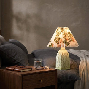 Pleated Ceramic Lamp - Main Product Image