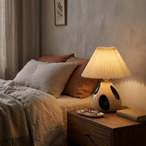 Pleated Ceramic Table Lamp - Main Product Image