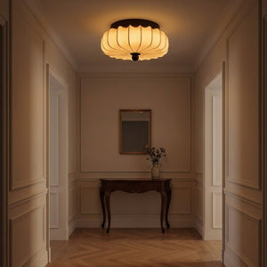 Pleated Fabric Flush Light - Main Product Image