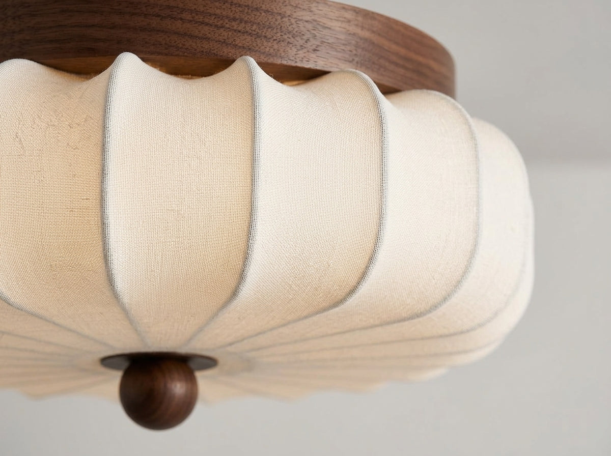Pleated Fabric Flush Light - Crafted for Lasting Beauty
