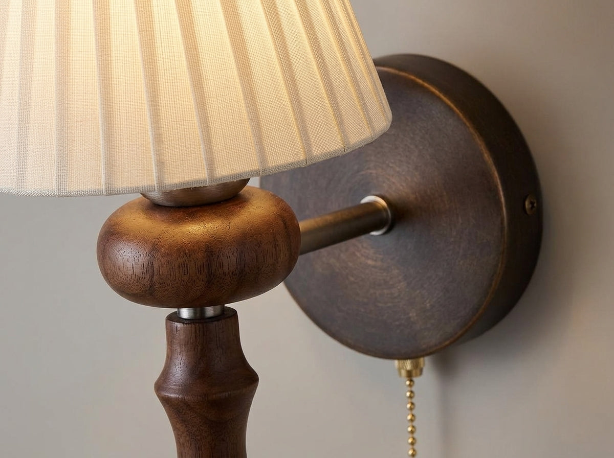 Pleated Vintage Wall Sconce - Crafted for Lasting Beauty