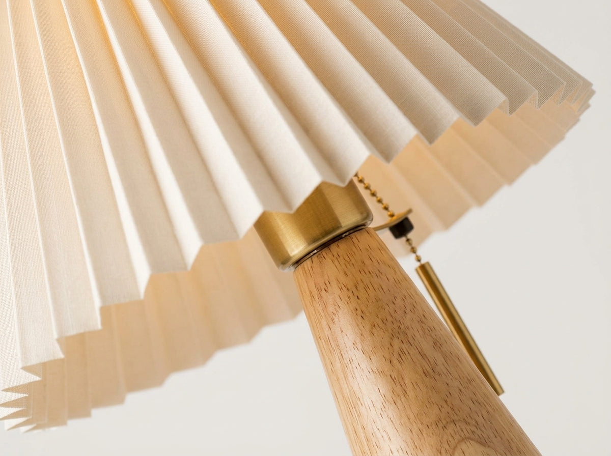 Pleated Wood Table Lamp - Craftsmanship You Can Feel