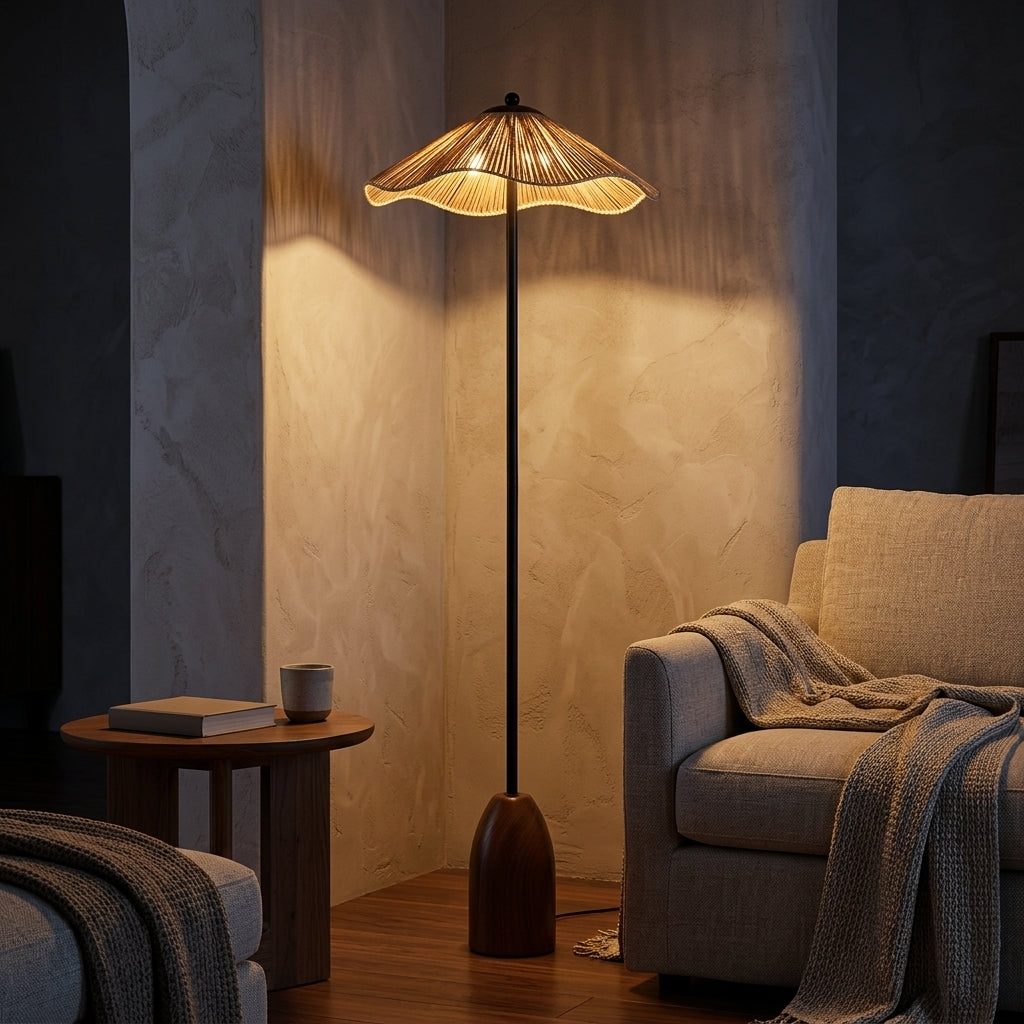 Raffia Bloom Floor Lamp - Main Product Image