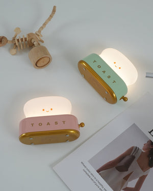 Rechargeable Toaster Table Lamp with Built-In Battery