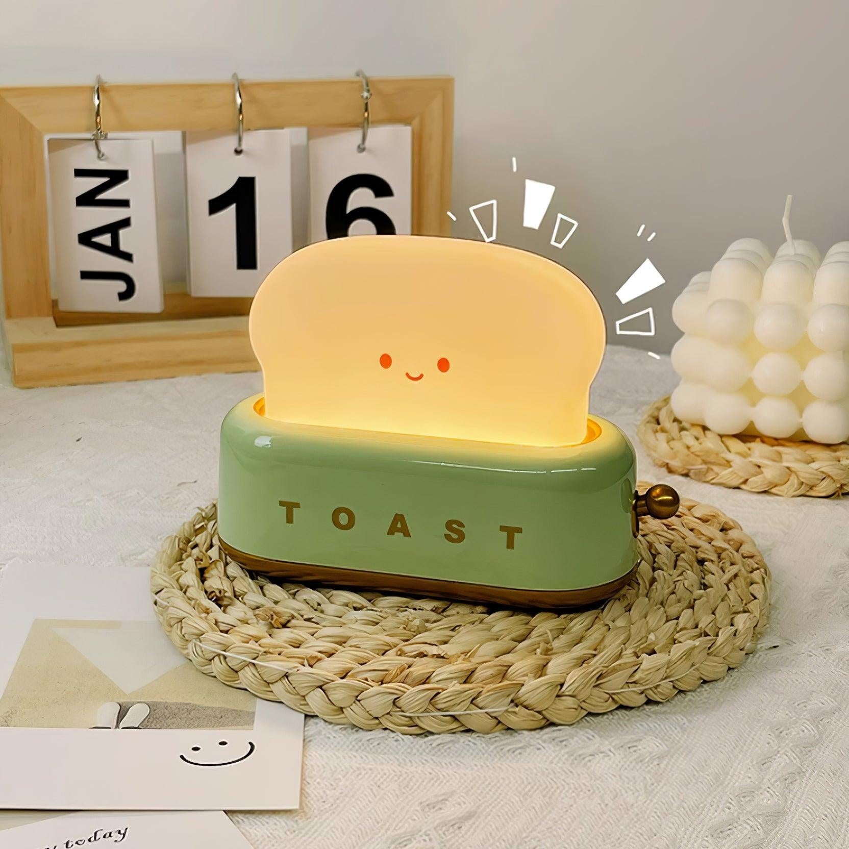 Rechargeable Toaster Table Lamp with Built-In Battery
