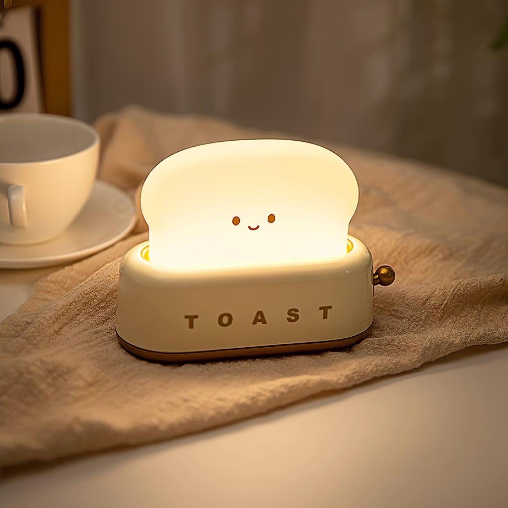 Rechargeable Toaster Table Lamp with Built-In Battery