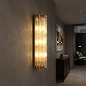 Ribbed Glass Wall Sconce - Main Product Image