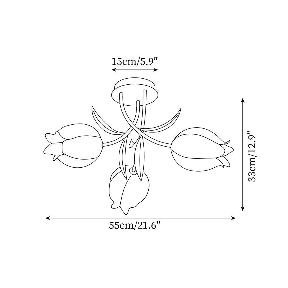 Ricko Modern Ceiling Light with Adjustable Brightness