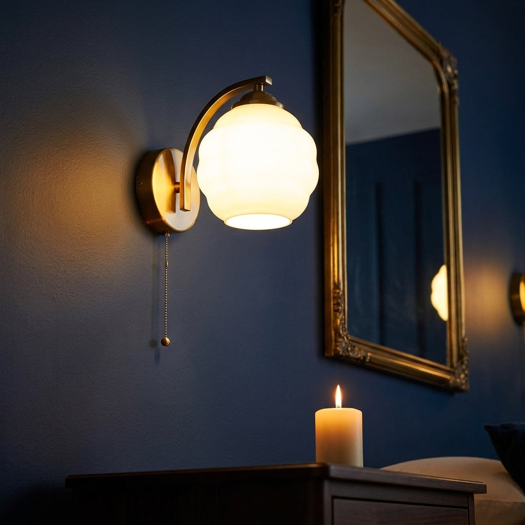 Scalloped Glass Wall Sconce - Main Product Image