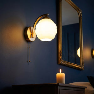 Scalloped Glass Wall Sconce - Main Product Image