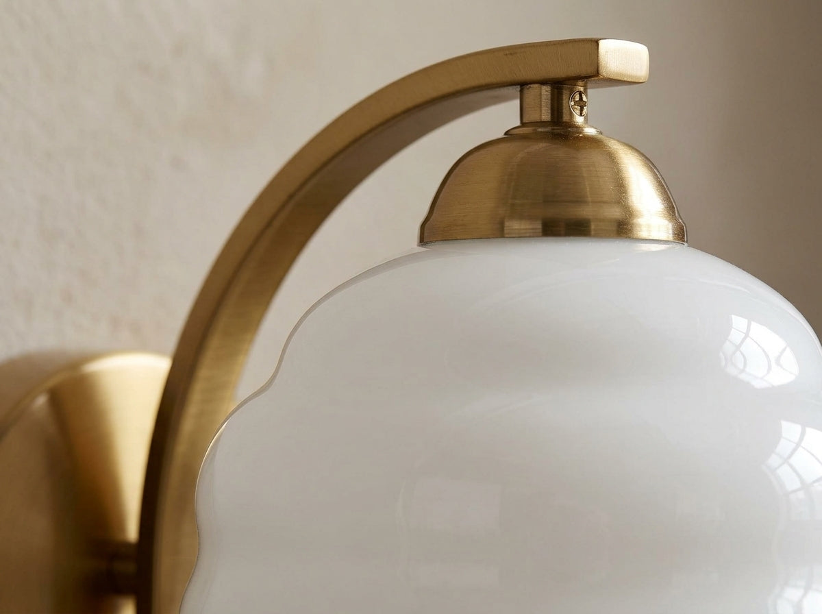 Scalloped Glass Wall Sconce - Crafted for Lasting Beauty