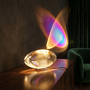 Sculpted Oval Glass Lamp - Main Product Image