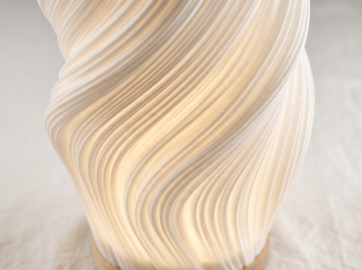 Sculpted Wave Lamp - Sculptural Beauty Built to Last