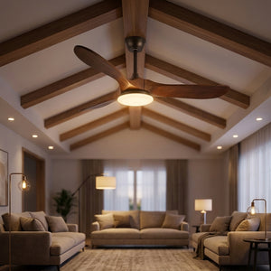 Sculpted Wood Fan Light - Main Product Image