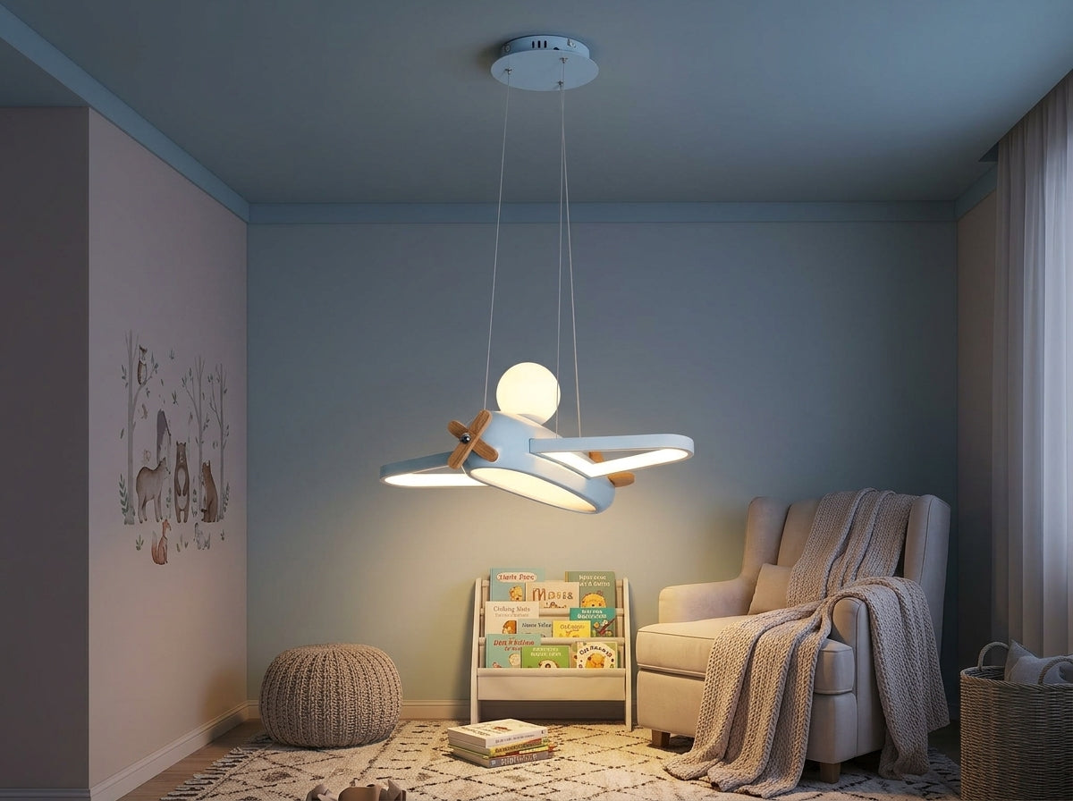 Skyward Airplane Pendant - Sets a Dreamy Nighttime Mood