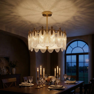 Textured Glass Chandelier - Main Product Image