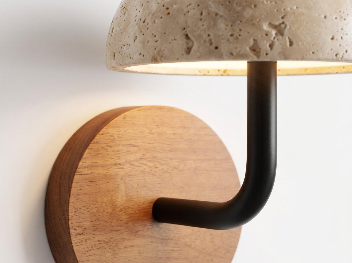 Travertine Arc Sconce - Crafted for Lasting Beauty