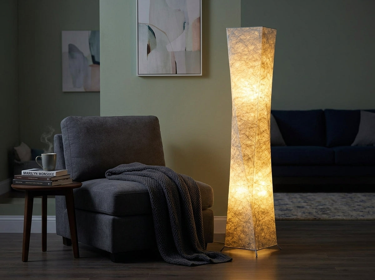 Twisted Paper Tower Lamp - Elevate Your Evening Ambiance