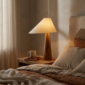 Vintage Wood Table Lamp - Main Product Image