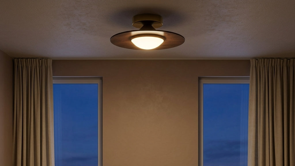 Walnut Disc Ceiling Light - Section 2