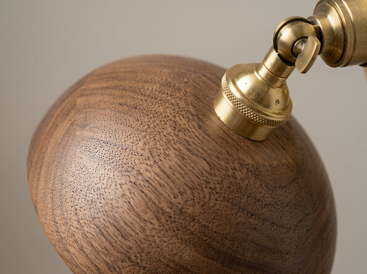 Walnut Dome Wall Sconce - Crafted for Lasting Beauty
