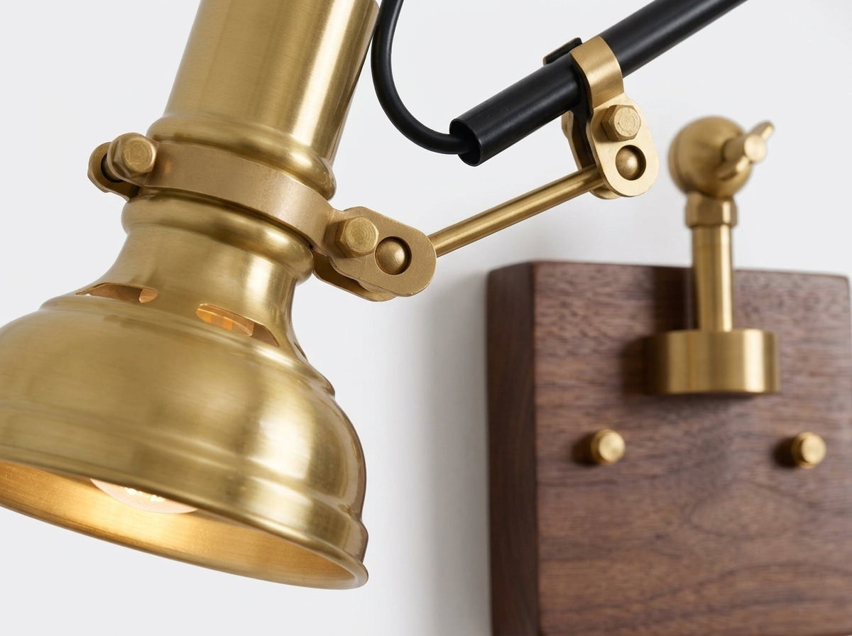 Walnut Swing Arm Lamp - Crafted to Feel Elevated
