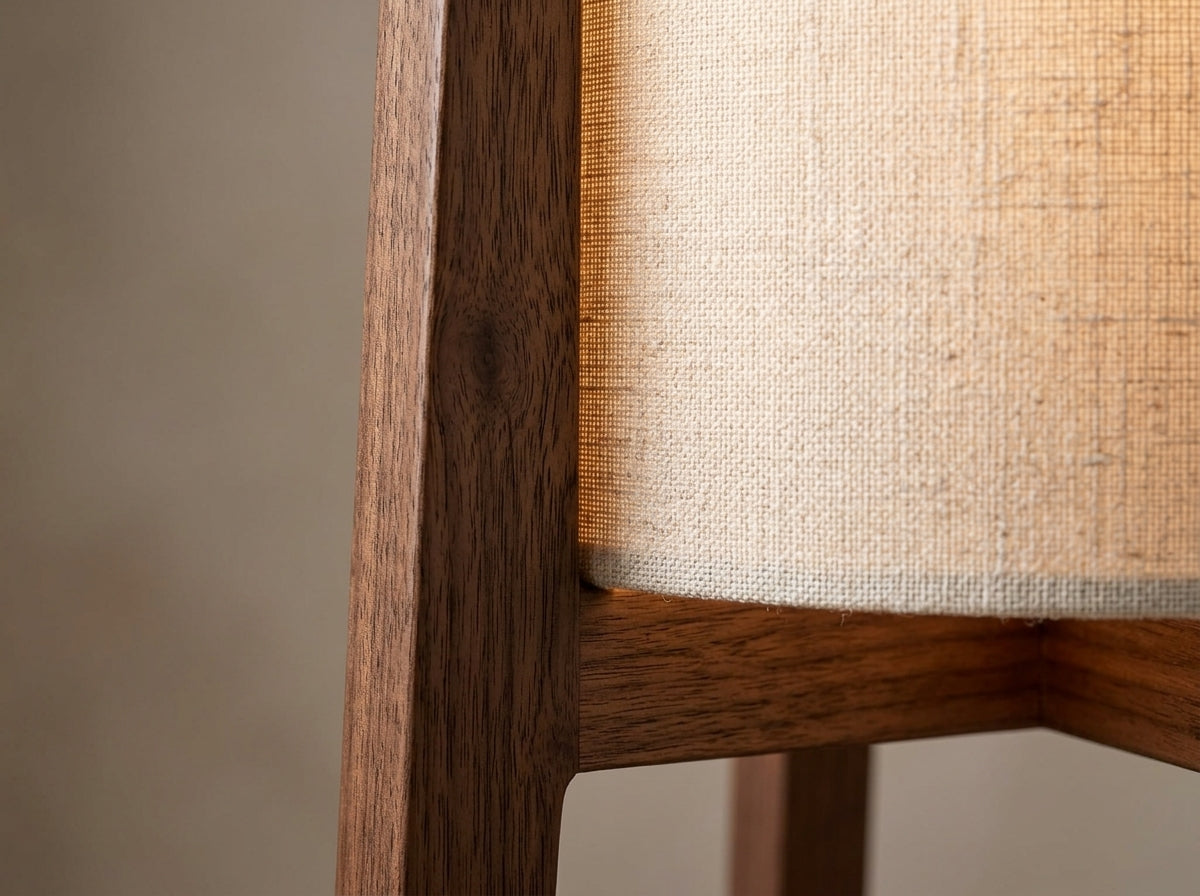 Walnut Tower Floor Lamp - Crafted for Lasting Warmth