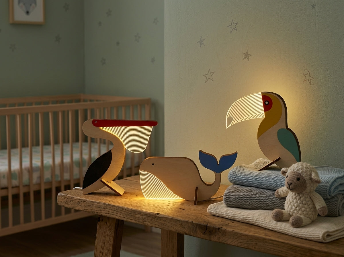 Woodland Friends Lamp - Sets a Calming Nursery Mood