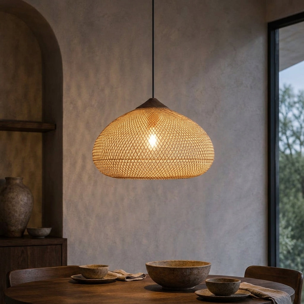 Woven Rattan Pendant - Main Product Image